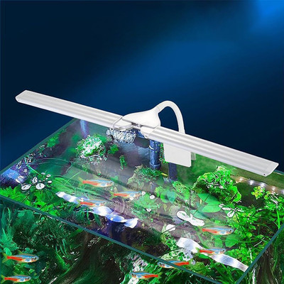 LED Aquarium Light Full Spectrum Clip Fish Tank Light Plants Light 360° Adjustab