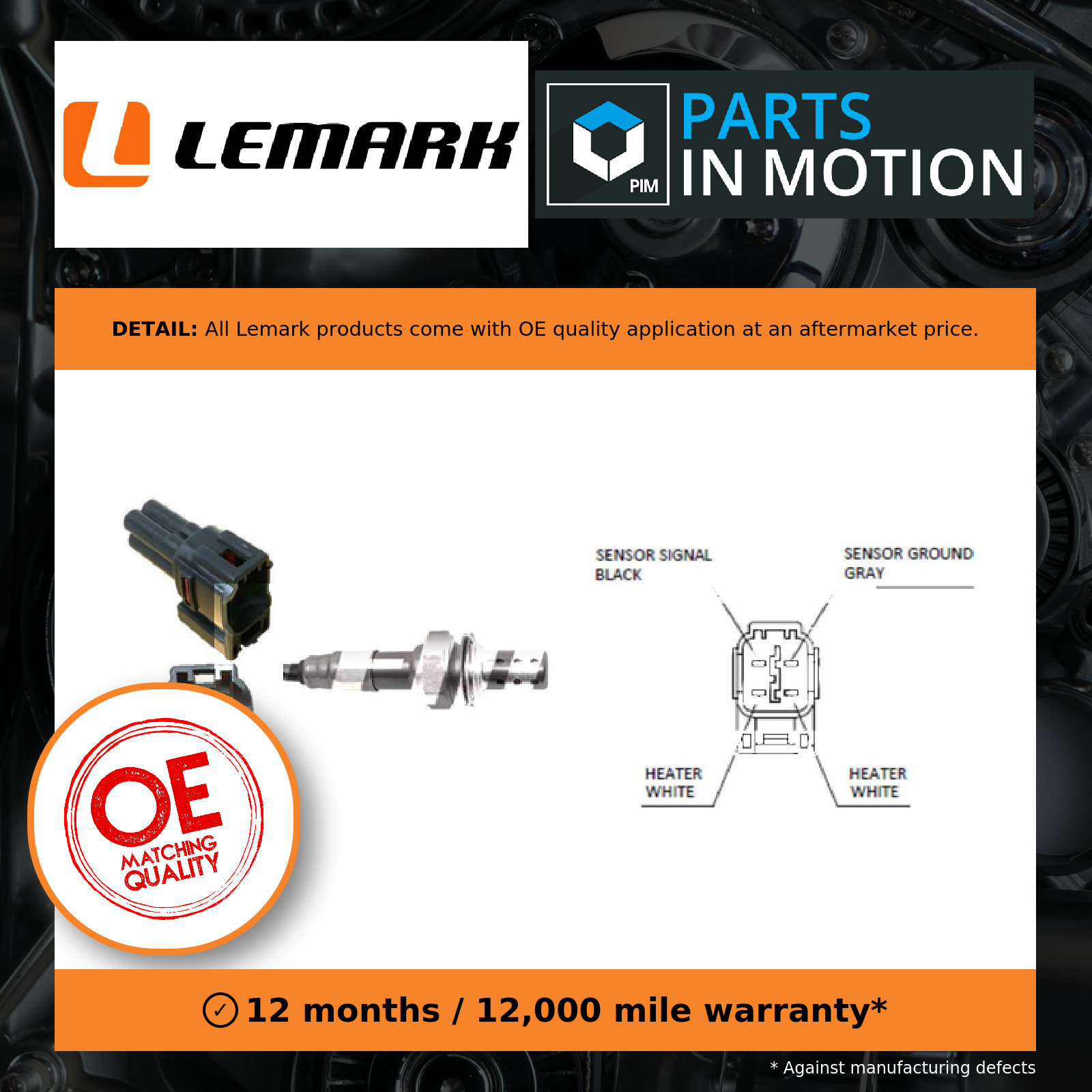 Lambda Sensor LLB810 Lemark Oxygen O2 18213-57KA0 18213-70H02 - Image 3