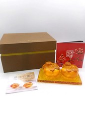 Liuligongfang Crystal Glass Pair Ornaments Paperweights Boxed