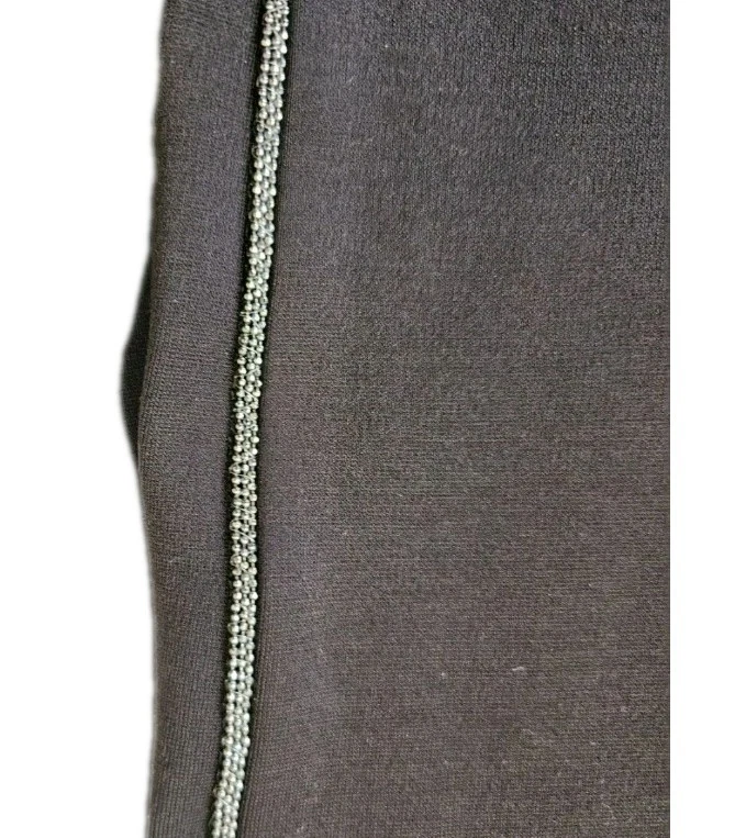 WHITE HOUSE Black Market The Legging Metallic Stripe Chain Detail Ponte BHWM - Image 4 of 4