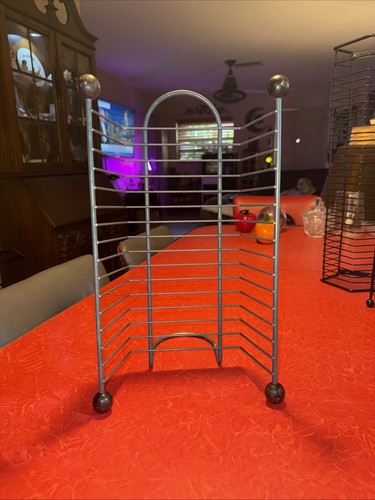 Disc Holder Storage DVD Tower Rack Steel Wire Stand Holds 15 DVDs Games