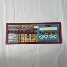 Video Poker Gaming Slot Machine Glass Insert PLAZA HOTEL LAS VEGAS