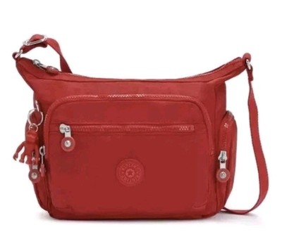 Kipling Gabbie S rot Top Zip Crossbody Schultertasche leichte Tasche UVP 88 
