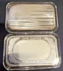 1 oz SilverTowne American Flag Silver Bar .999 Fine Silver Cased