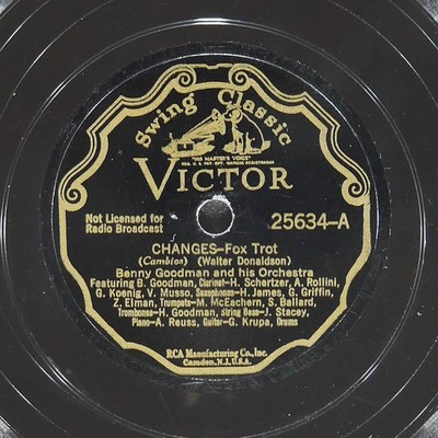 BENNY GOODMAN Changes / When It'S Sleepy Time Down South VICTOR 25634 VG 78 1937