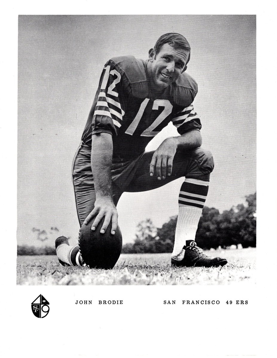 VINTAGE JOHN BRODIE SAN FRANCISCO 49ERS 8.5X11 TEAM PHOTO FOOTBALL