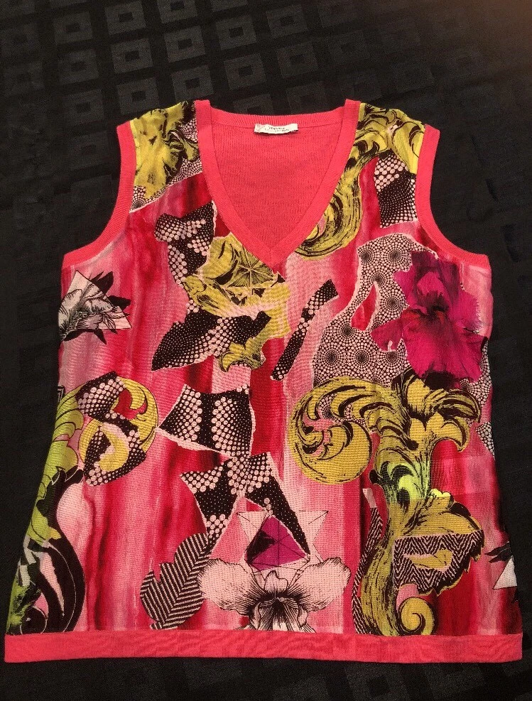 VERSACE COLLECTION Maglione collo a V super leggero taglia 46