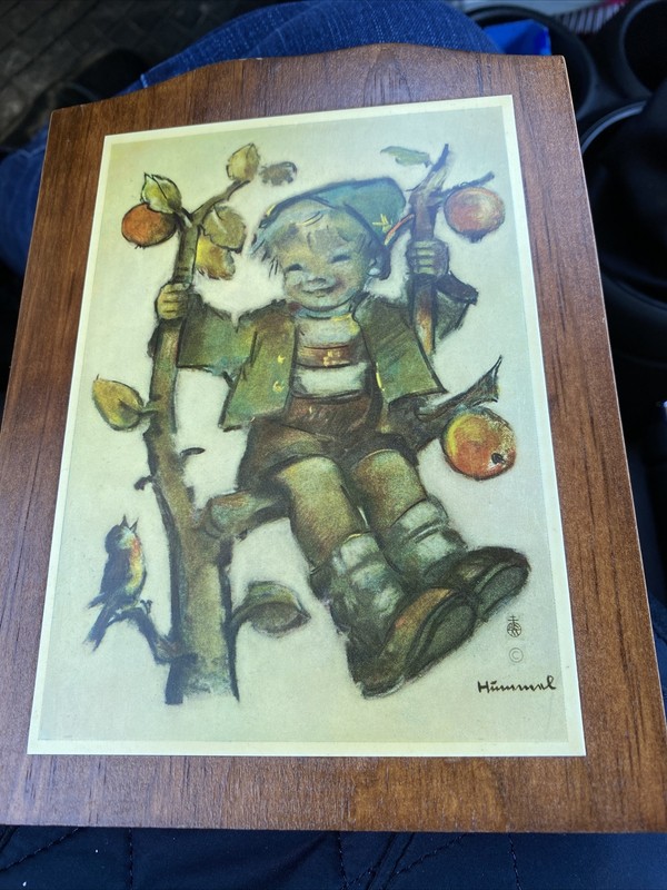 Manchester Wood Hummel plaque “Boy in Apple Tree”