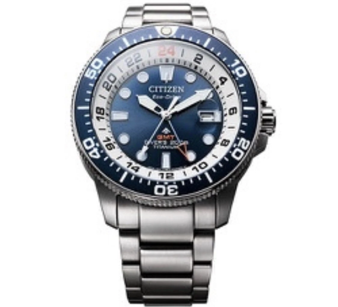 CITIZEN WATCH PROMASTER BJ7111-86L MARINE Series Eco-Drive GMT Diver Blue New