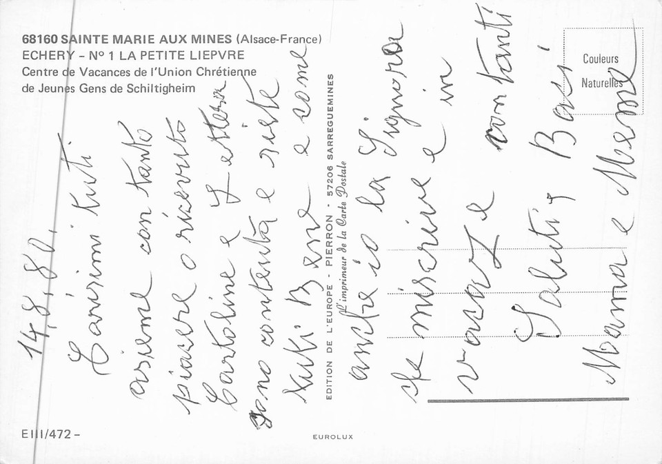 68 SAINTE MARIE AUX MINES CENTRE DE VACANCES DE L UNION CHRE eBay