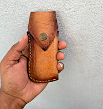 Handmade Leather Sheath for Buck 110 Pocket Folding Knife Pouch Belt Sheath -157