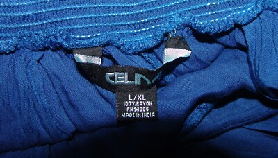 Celina SZ L/XL Rayon wide leg pants pant with side opening 3