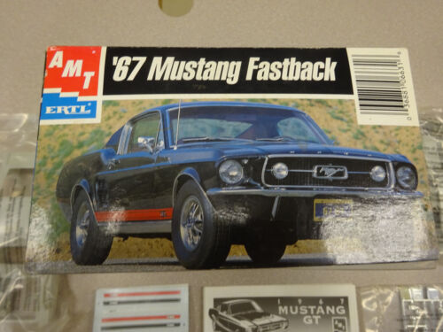 Vintage AMT Ertl 1967 Ford Mustang Fastback 1/25 #6631 Open Box Sealed Parts - Picture 7 of 9