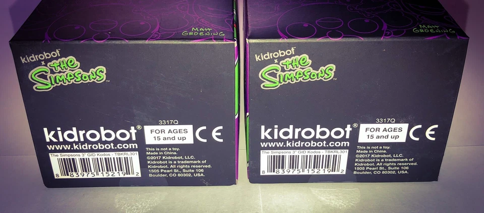 KIDROBOT The Simpsons ALIENS Kang Kodos GLOW IN DARK Figures Limited Exclusive - Image 4 of 4