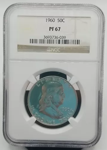 1960 Franklin Half Dollar ~ NGC PF67 #0495