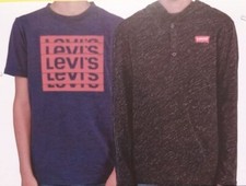NEW Boy's Levi's 2-Pack Tee Shirt and Hoodie Set Navy Blue Black Small 7 - 8