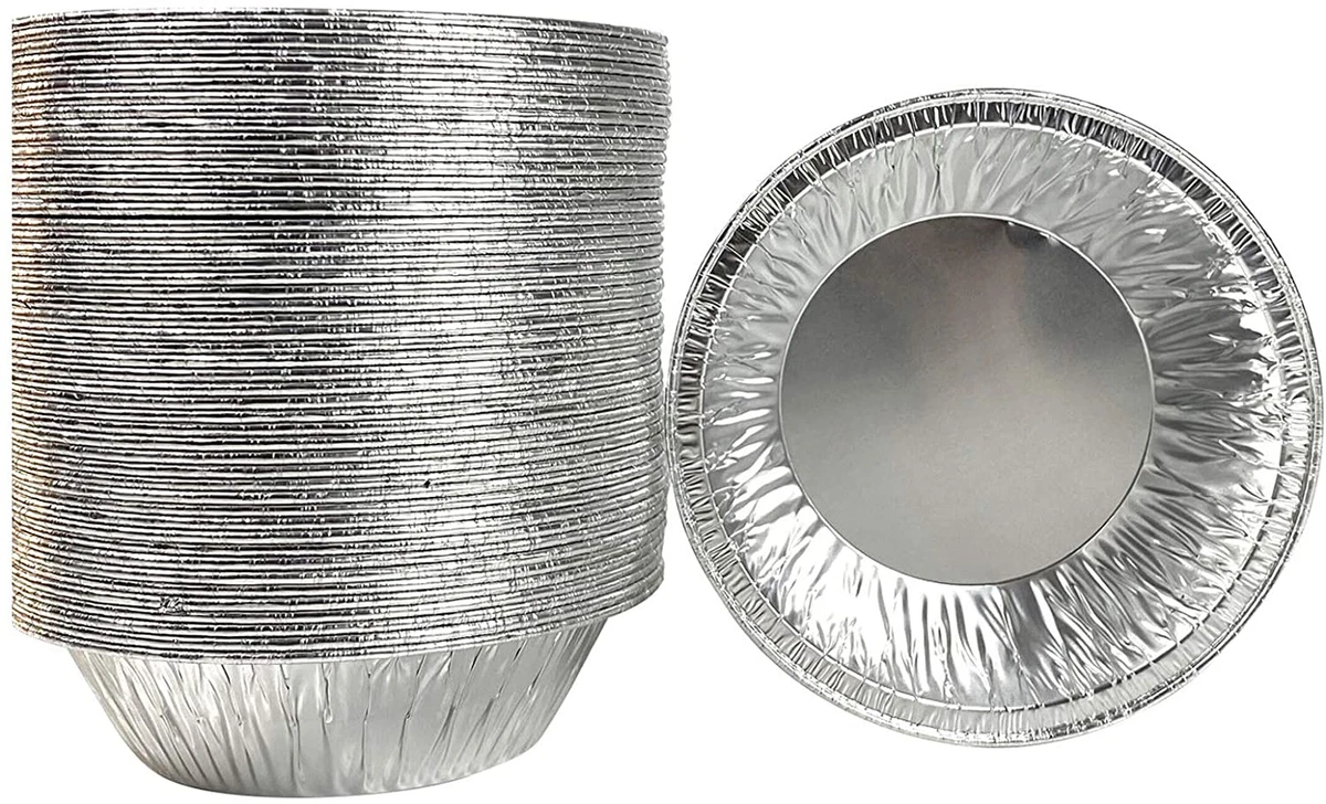 5 Inch Aluminum Foil Mini Pie Pans - Disposable Small Pie Tins For