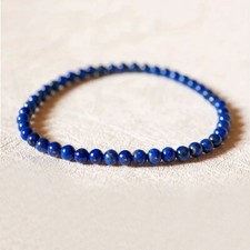 Lapis Lazuli Gemstone Beaded Women Healing Balance Reiki Handmade Bracelet Gifts