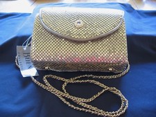 Bueno Vintage Gold Metallic Mesh Purse with Chain Handle New with Tags