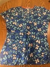 Code Happy Size Small Women  s Scrub Top