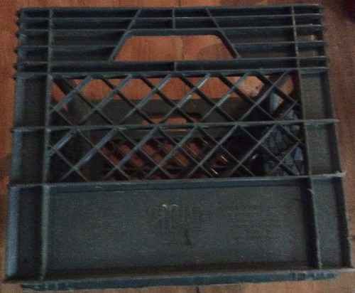 Milk Crate Heavy Duty Black Plastic Storage Container Stackable - Foto 5 di 6