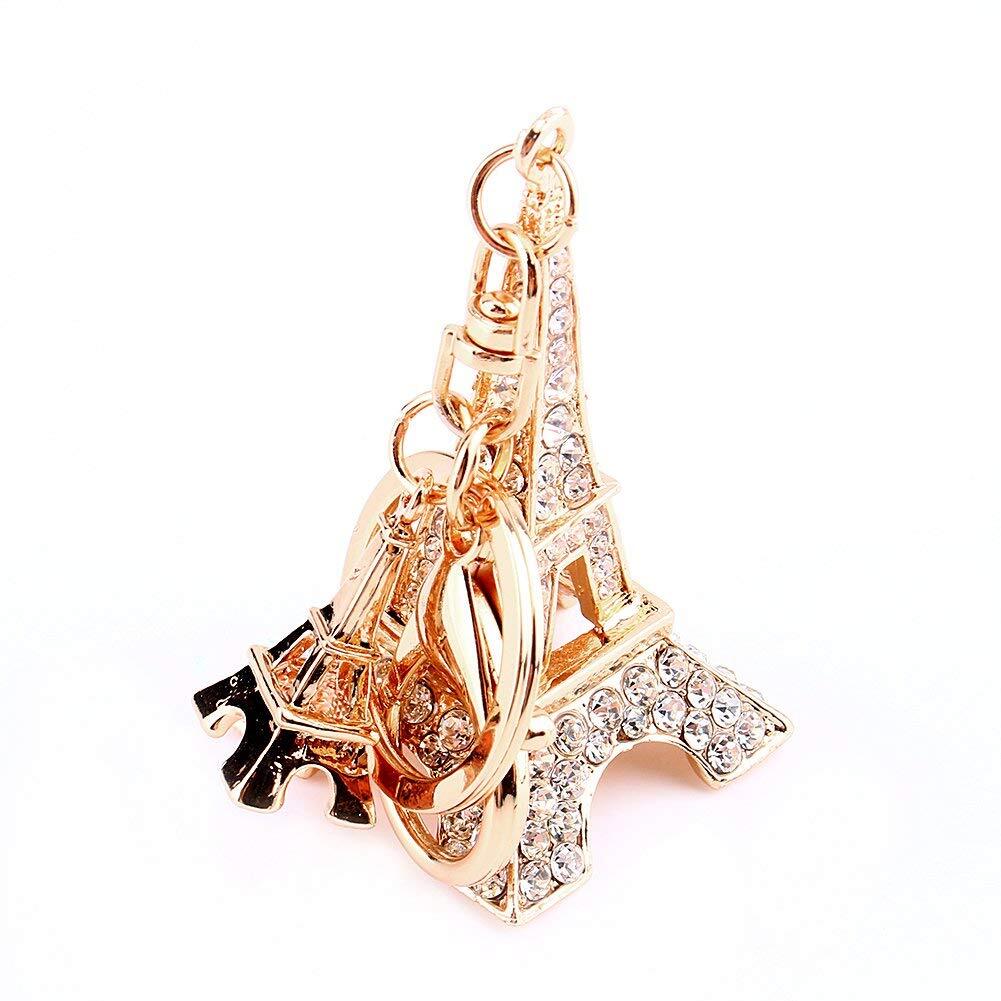 Strass Torre Eiffel Portachiavi Bling cristallo Torre Eiffel Portachiavi Bors...