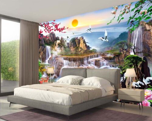 Ladder Falls Water 3D Full Wall Mural Photo Wallpaper Printing Home Kids Decor - Picture 4 of 9
