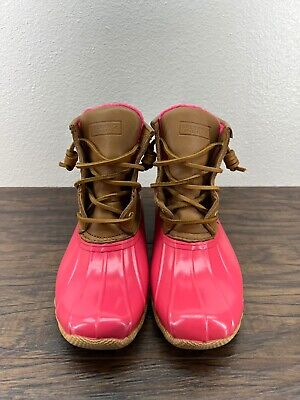 Sperry Top Sider Women's 5M Waterproof Duck Boots Ankle Leather 