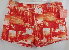 XHILARATION Juniors Girls Lightweight Polyester Shorts Orange Photo Style NWT L