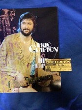 Eric Clapton Japan tour book/ticket stub Osaka 1977 Layla badge