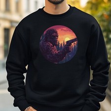 Bigfoot With Gun Sweatshirt Cosy And Perfect For Any Occasion S To 4XL