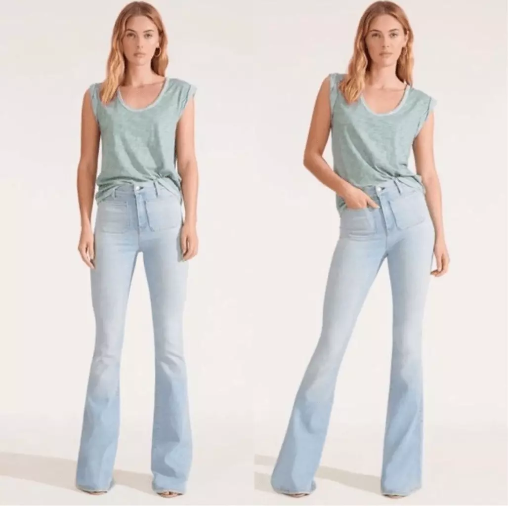 Florence Cotton Flare High Rise Jeans