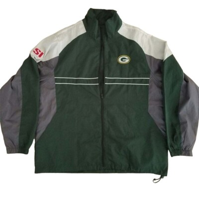 Green Bay Packers Dunbrooke Men's Size L NFL Full Zip Jacket Windbreaker