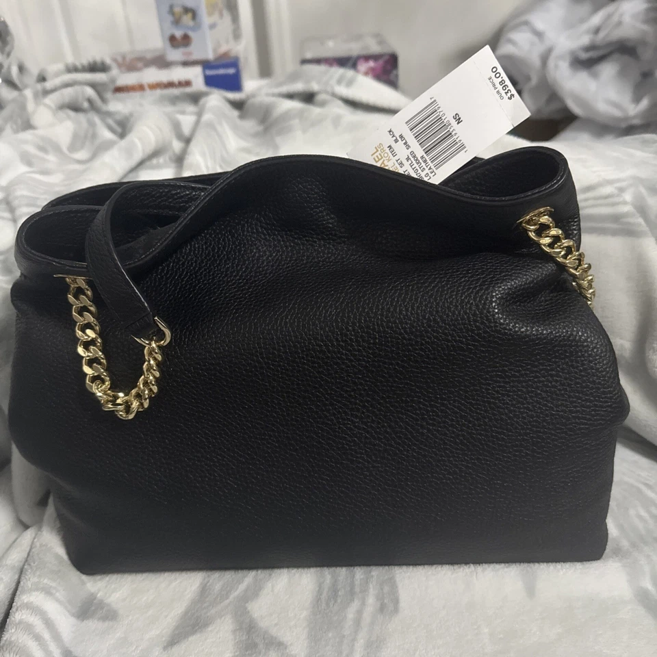 Michael Kors Jetset Black & Gold Stud Purse Retail $398.00 NWT - Image 2 of 4