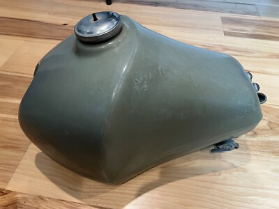 #ad Gas Fuel Tank Plastic valve Yamaha Honda dirt bike green military ktm $195.00