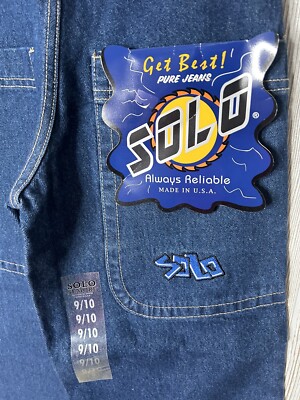 New!! Vintage 90s Solo Semore Jr Jeans Sz 9/10 USA Made