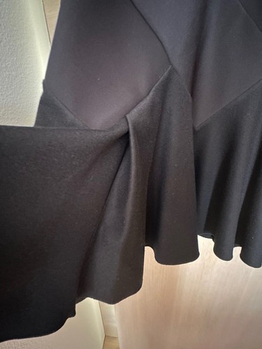 Viktor&rolf 3/4 Sleeves Black Wool /Polyester Dress 44 New - Picture 9 of 15