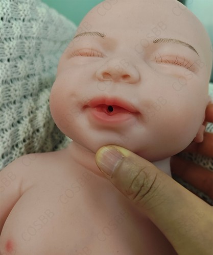 45cm Sleeping Newborn Boy 6.17lbs Full Silicone Reborn Baby Doll W/Drink-Wet US - Picture 5 of 12