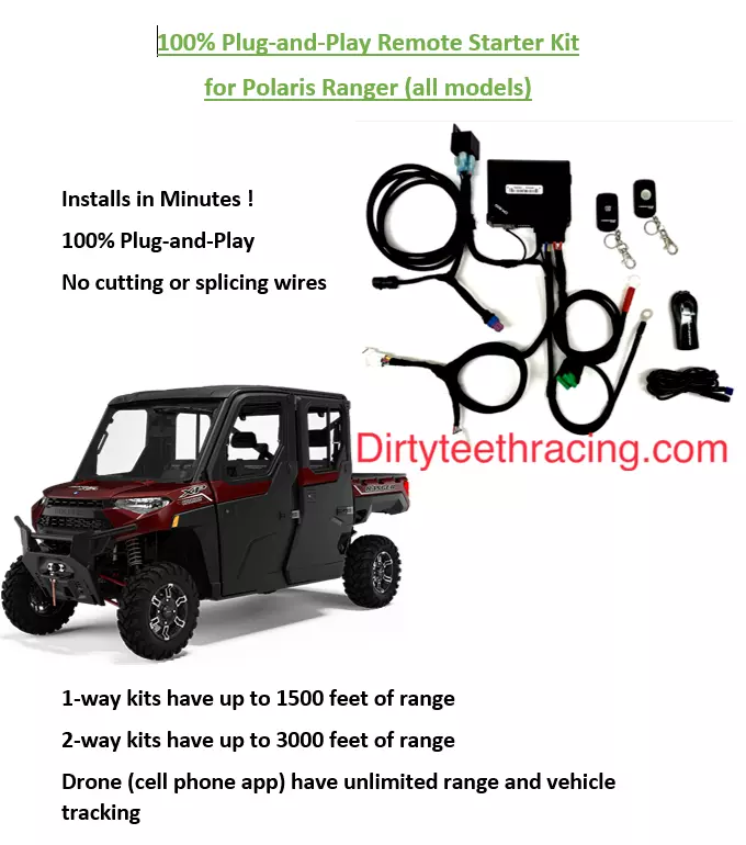 2018 2021 Polaris Ranger Remote Start Kit Plug Play 1 Way