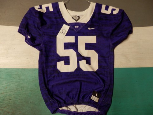 NEW NWT TCU Texas Christian University Football Game Jersey Nike #55 Men's Large - Picture 2 of 3