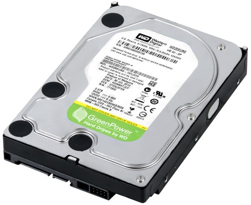Hard Drive Western Digital 2TB Green WD20EURS SATA II 64MB 5900RPM 3.5 " Inch - Picture 2 of 3