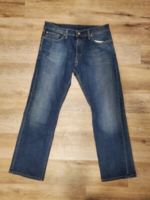 Levi's 514 Denim Blue Jeans 34x30 Men s Medium Dark Rinse