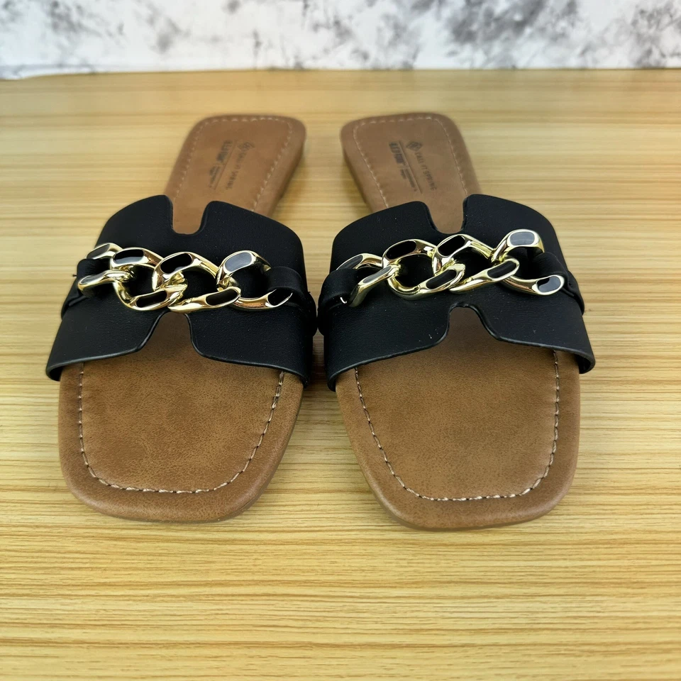 CALL IT SPRING Kiaraa Chain Strap Sandal (Women) Size 7 ( Black ) - Image 2 of 4