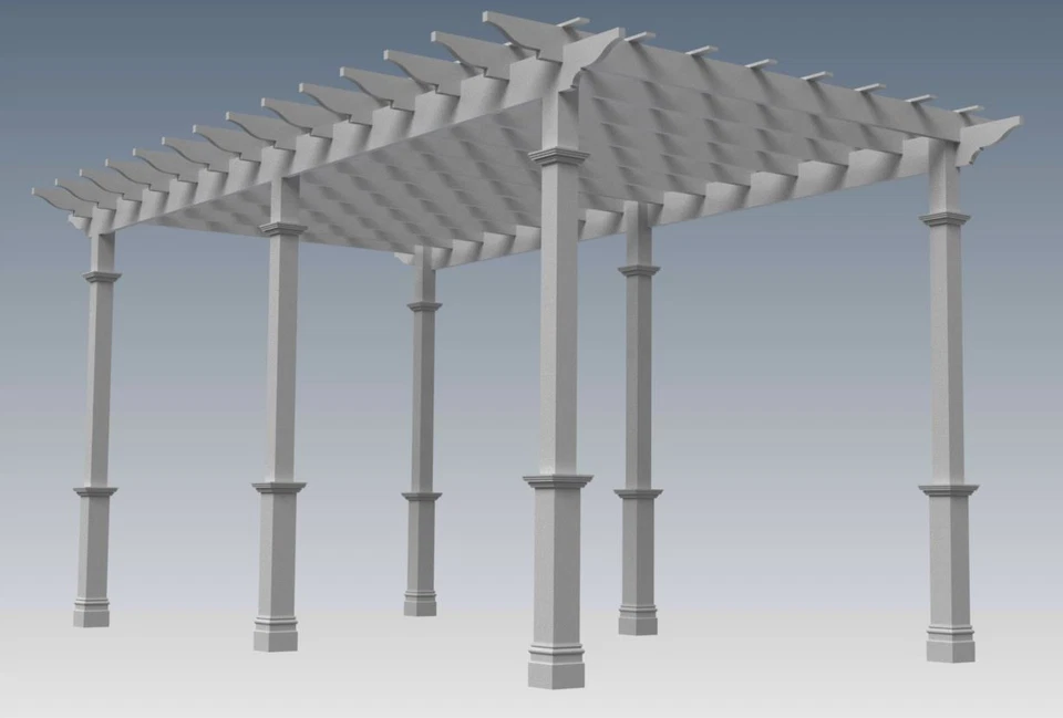 GRAPE VINE PERGOLA - OUTDOOR PATIO COVER V1 - Full Building Plans - Image 2 of 4