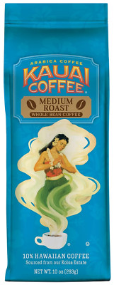 Koloa Estate Medium Roast - Whole Bean Coffee, 10 Oz Package