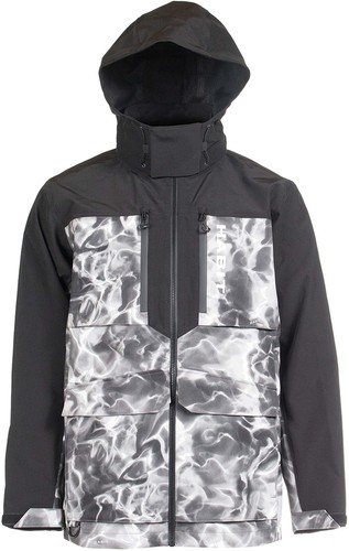 Chaqueta de Lluvia Habit Angler's Bluff, Habit Gray Waves/Negro,: RS10032-O-8-6-L-4G5
