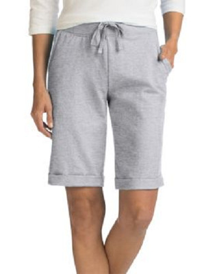 hanes shorts bermuda terry french 2xl pockets med lg xl womens pocket