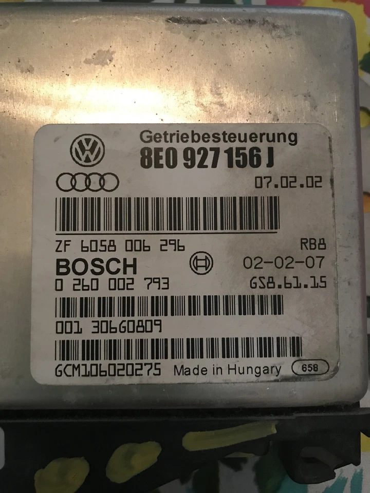 Módulo de control de transmisión Audi A4 Quattro TCU 2004-2006 OEM 8E0 927 156 J Foto 2 de 4