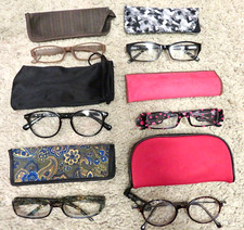 Lot of 6 pairs Women's Reader Eye Glasses 1.25 Various Brands