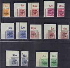 SBZ Nr. 182-197 ** Oberrand Sammlung P, Pdgz + W, MICHEL 2000,- &euro; +!!